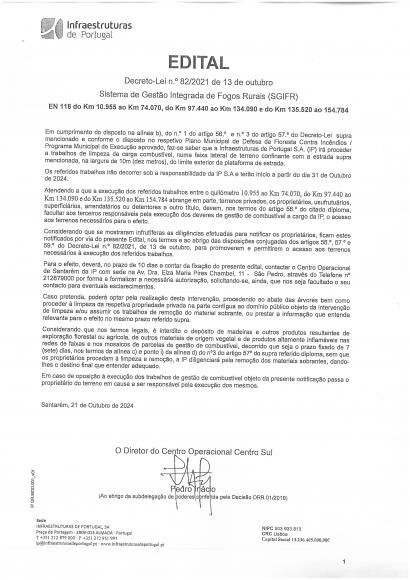 Edital das Infraestruturas de Portugal