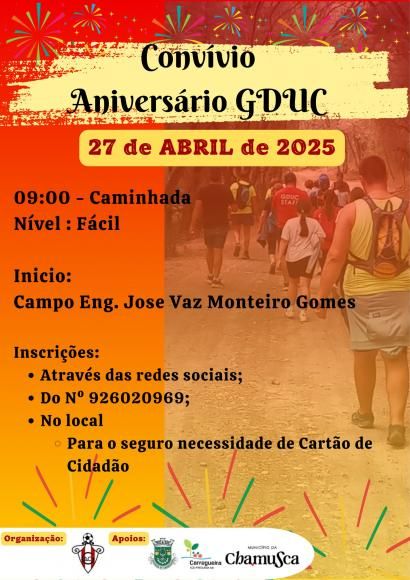 Caminhada anivers&aacute;rio GDUC