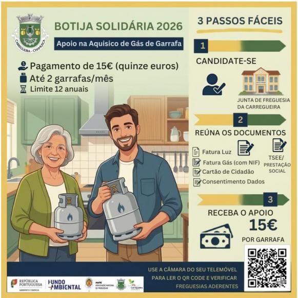 Junta de Freguesia da Carregueira adere ao programa Botija Solid&aacute;ria 2026