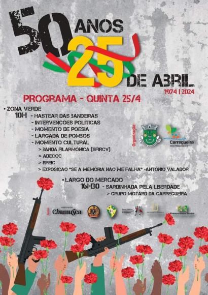 Comemora&ccedil;&otilde;es 25 de Abril- 50 anos de Liberdade